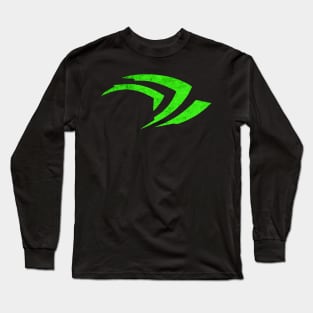 Green Nvidia Long Sleeve T-Shirt